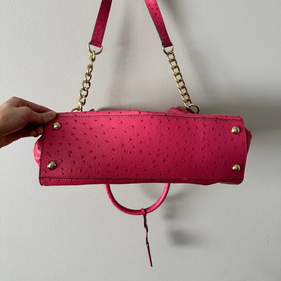 MICHAEL Michael Kors Hamilton North South Tote pink ostrich-embossed leather - Picture 3 of 7